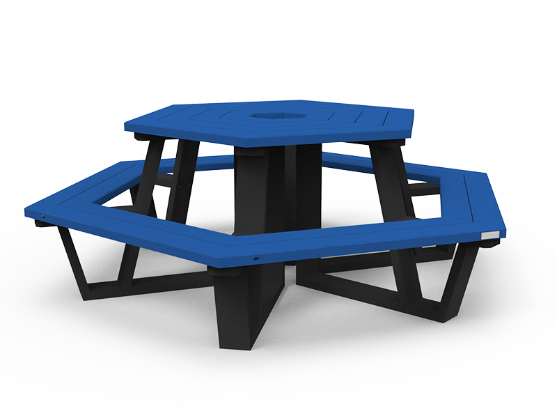 Table de pique-nique Hexagonale HELIOS - HEL-TPN-01 – Image 2