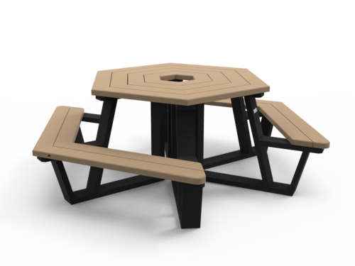 Table de pique-nique Hexagonale HELIOS - HEL-TPN-02