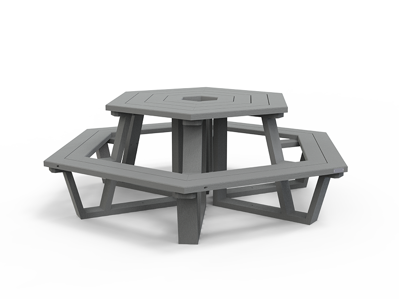 Table de pique-nique Hexagonale HELIOS - HEL-TPN-01