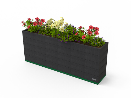 Banquette-Jardinière en plastique recyclé VERSO - VSO-REC-02-XL