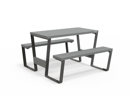 Table de pique nique en plastique recyclé AERIA
