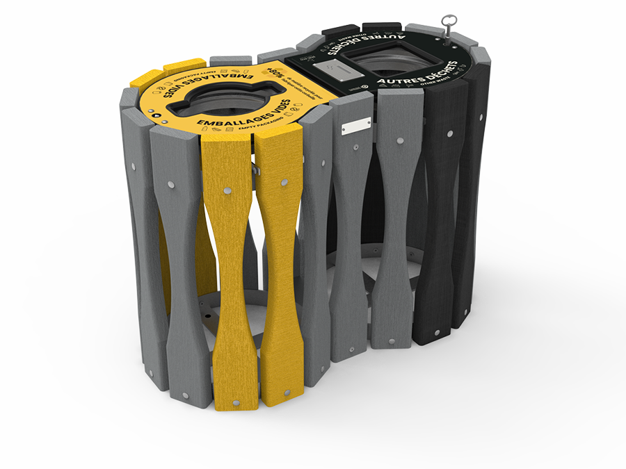 Corbeille bi-flux Vigipirate 100 L - MAJ-TRI2-03-VPR – Image 4