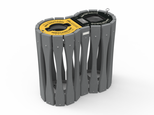 Corbeille bi-flux Vigipirate 120 L - MAJ-TRI2-04-VPR
