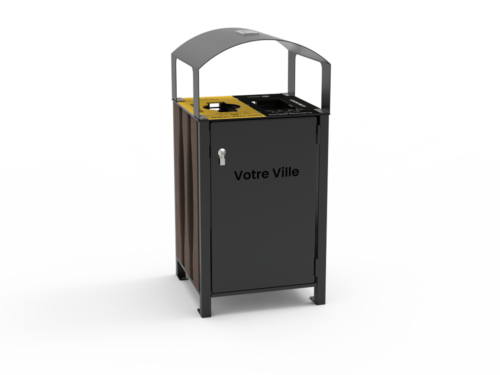 Corbeille bi-flux Vigipirate 60L HARMONIE - HA-TRI2-03-VPR