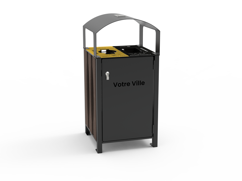 Corbeille bi-flux Vigipirate 60L HARMONIE - HA-TRI2-03-VPR