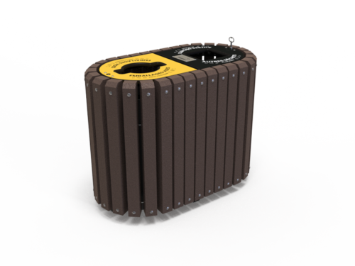 Corbeille bi-flux 2 bacs 60L LISTRA - LIS-TRI2-03-BR