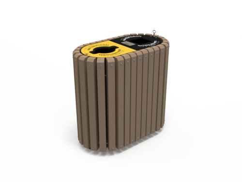 Corbeille bi-flux 2 bacs 90L LISTRA - LIS-TRI2-04-BR