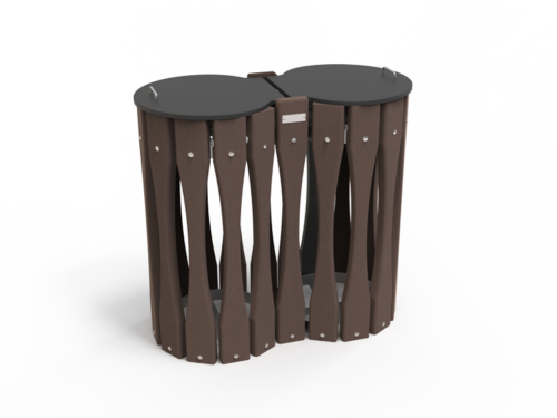 Corbeille bi-flux Vigipirate 120L - MAJ-TRI2-02-VPC