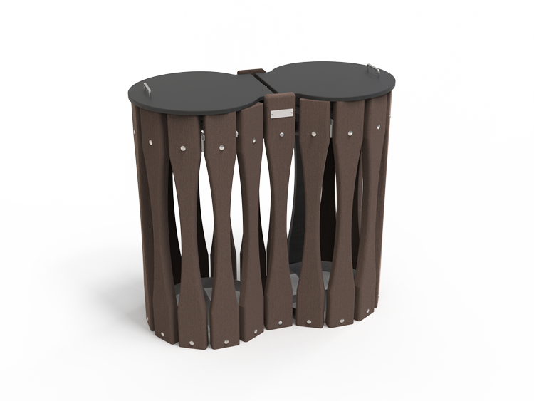 Corbeille bi-flux Vigipirate 120L - MAJ-TRI2-02-VPC