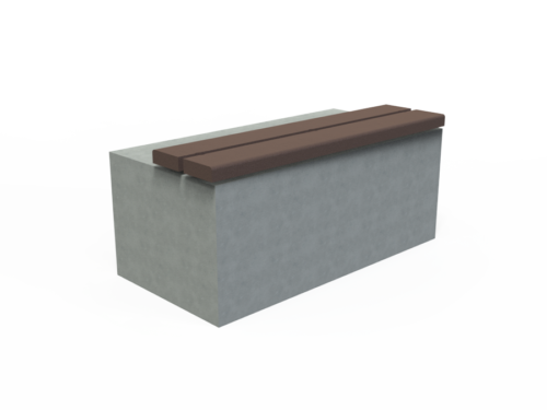 Assise sur bloc béton ou gradin - UBL-AS-2L-100