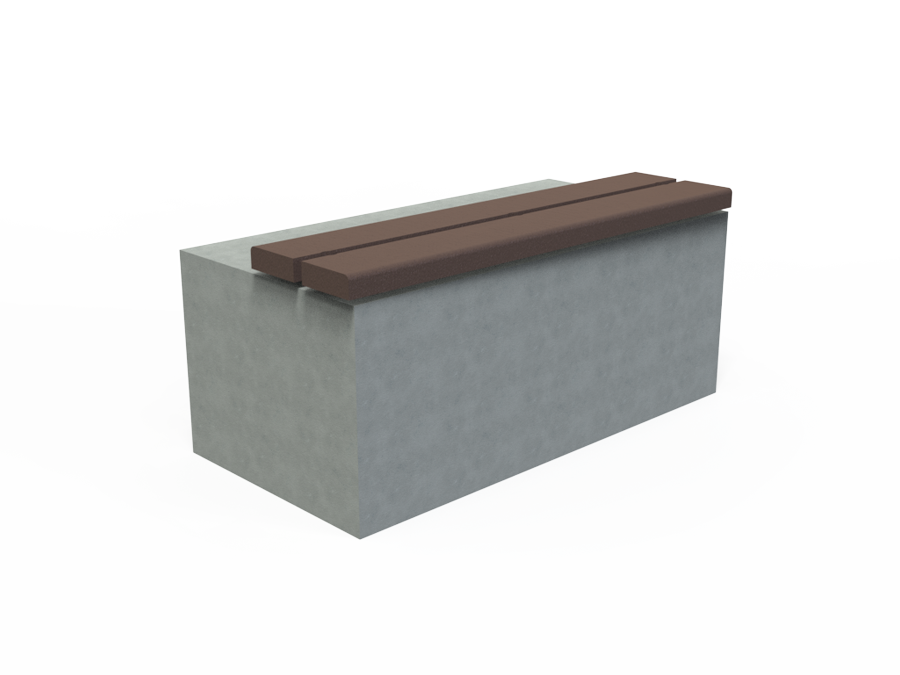 Assise sur bloc béton ou gradin - UBL-AS-2L-100