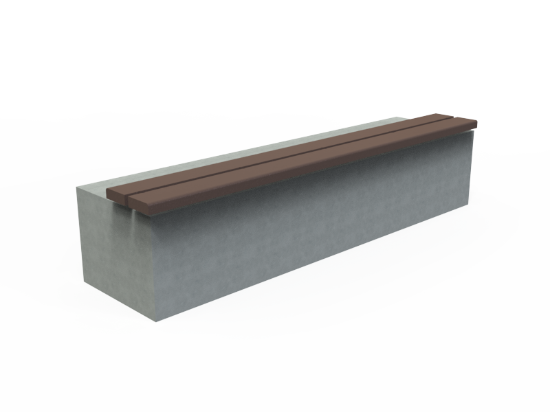 Assise sur bloc béton ou gradin - UBL-AS-2L-200