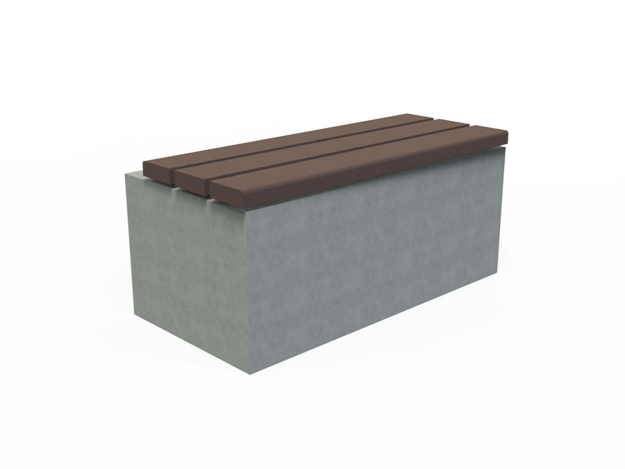 Assise sur bloc béton ou gradin - UBL-AS-3L-100