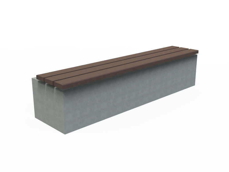 Assise sur bloc béton ou gradin - UBL-AS-3L-200