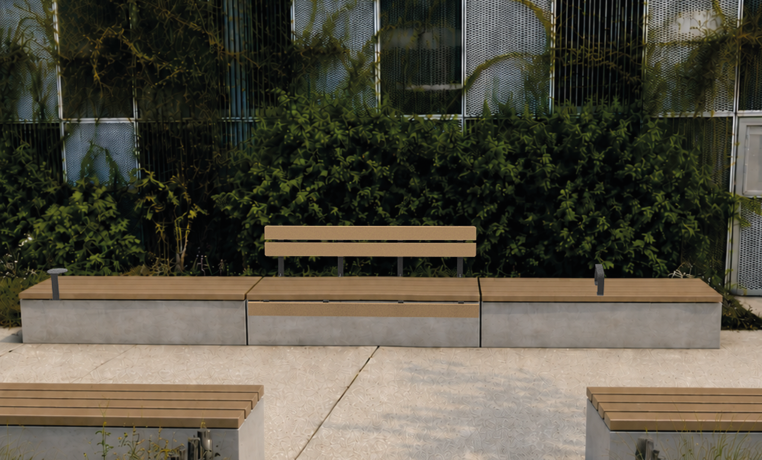Assise sur bloc béton ou gradin - UBL-AS-2L-100 – Image 2